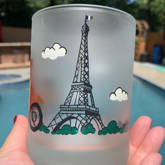 New Frosted French Bulldog Drinking Glass in Paris - Picture 8 of 8
